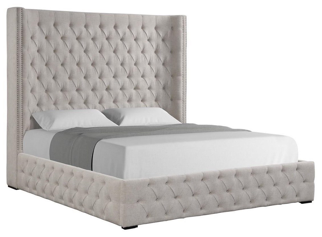 Romance Linen BCAV9000KG King Upholstered Bed Royal Furniture